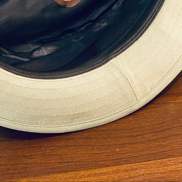 🌟HP🌟VTG 1990-2000s Totes Khaki Fabric Fedora Rain Hat L - Picture 8 of 10